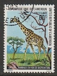 1979 Cameroun - Sc 655 - used VF - 1 single - Giraffe