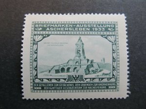 A4P2F46 Germany Poster Stamp 1933 International Philatelic Exhibition mh*