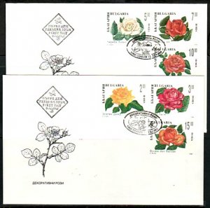 Bulgaria, Scott cat. 3845-3850. Roses issue. 2 First day covers.