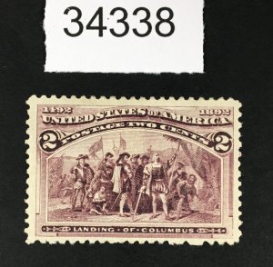 US STAMPS # 231 MINT OG H LOT #34338