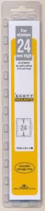 Prinz Scott Stamp Mount 24/215 mm - CLEAR (Pack of 22) (24x215  24mm)  STRIP