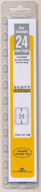 Prinz Scott Stamp Mount 24/215 mm - CLEAR (Pack of 22) (24x215  24mm)  STRIP