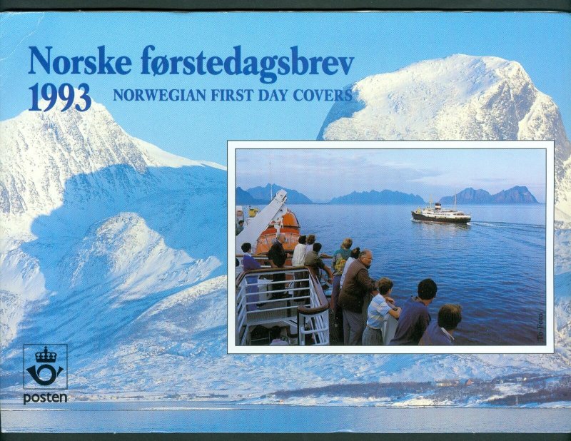 Norway. FDC 1993 Post Norway Complete 12 FDC With Folder. 8 Scan.