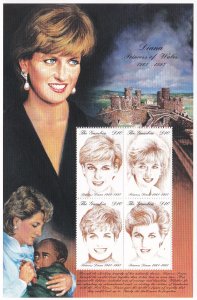 Gambia # 2014, Diana - Princess of Wales, Sheet, Mint NH, 1/2 Cat.