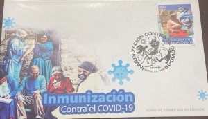 vtaeb.D)2022, PERU, FIRST DAY COVER, PROMOTION ISSUE FOR VACCINATION AGAINST COV