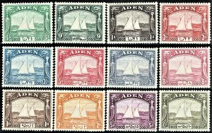 [mag897] ADEN 1937 1/2d to R10 SG#1/12 Scott#1/12 MNH cv:£1200