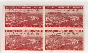 USA Cinderella Stamps 1939 Golden Gate Exposition Invites the World in 1939 MNH