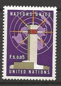 UNITED NATIONS SGG1 1969 5c DEFINITIVE MNH