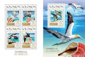 Shells Muscheln Birds Vögel Animals Marine Fauna Solomon Islands MNH stamp set