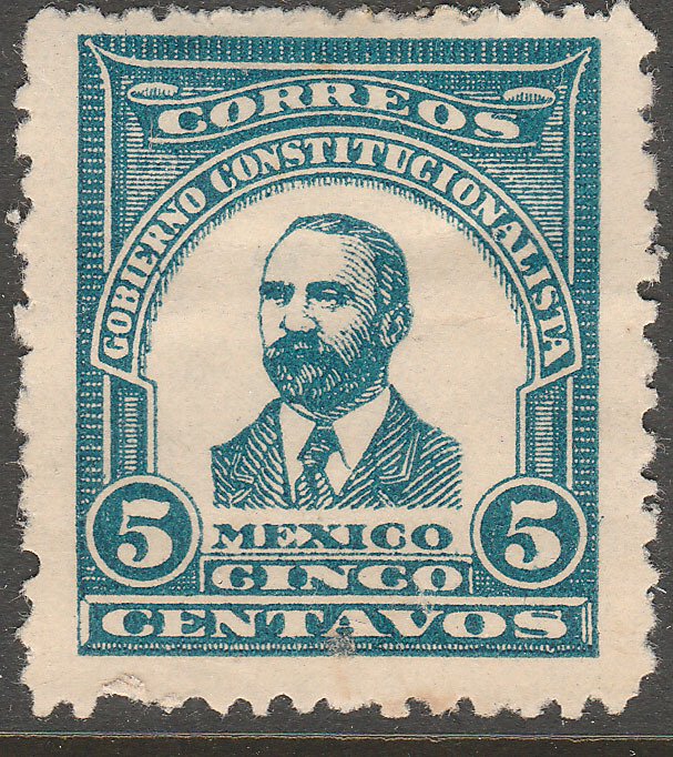 MEXICO 5¢ 1914 MADERO ESSAY, NEVER ISSUED. UNUSED, H ORIGINAL GUM. VF..(1072)