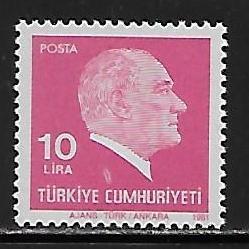 Turkey 2163 10l Ataturk single MNH