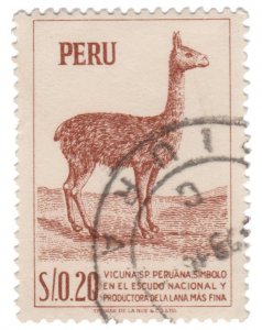 PERU 1952 SCOTT # 461. USED. # 4