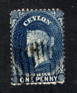 Ceylon #46, F/VF, Used, Wmk. 1a, CV $9.00 ....  1290031