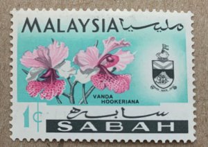 Sabah 1965 1c Orchid, unused. Scott 17, CV $0.30. SG 424