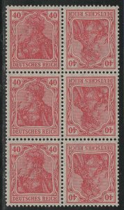 Germany Scott # 124a, mint nh, triple, tete beche, 3xMi# K3b