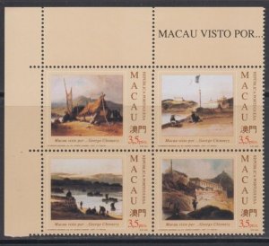 Macau 1994 Paintings by George Chinnery Stamps Set of 4 MNH