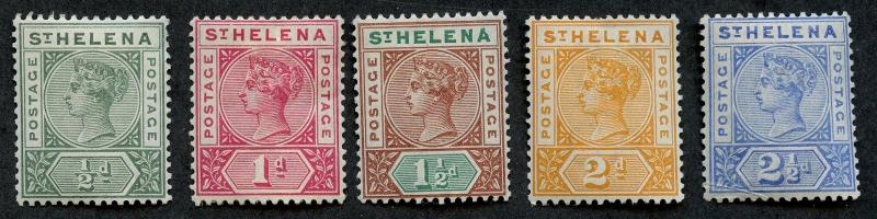 St Helena #40-44, MH.  2019 SCV $52.75