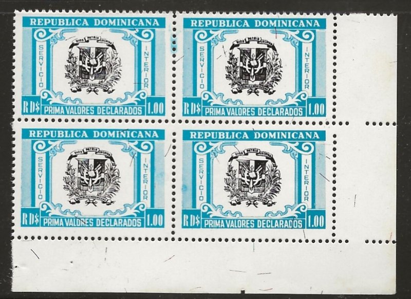 DOMINICAN REPUBLIC  BLK OF 4.   G55   MNH