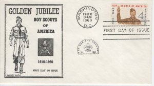Scout FDC cachets 1960 Scott 1145  Levy 60FD-16 Cascade Cachet #4013