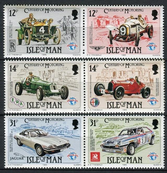 1985 I.O.M. Scott 284-286 Motor Races & Winners MNH