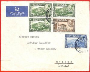 aa0196 - ETHIOPIA - POSTAL HISTORY -  AIRMAIL  COVER to ITALY  Architecture LAW