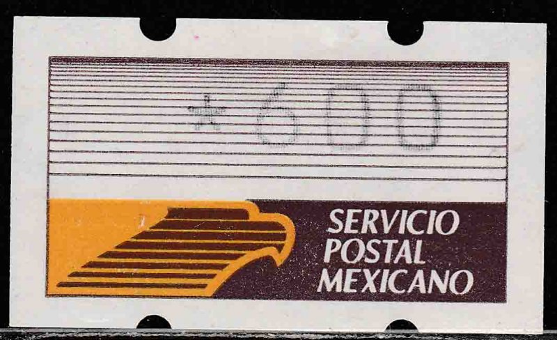 MEXICO KLUSENDORFF, BROWN & ORANGE LABEL. MINT, NH. VF.(1041)