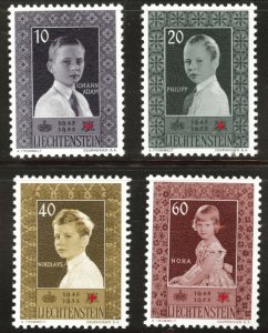 LIECHTENSTEIN Scott 293-296 MNH** 1955 Red Cross set CV $18