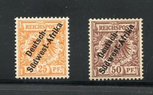 GERMAN SOUTH WEST AFRICA  1897 SCOTT #5/6 MINT HINGED