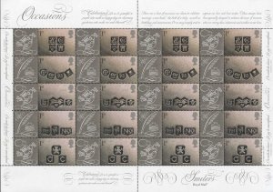 SG LS4 2001 Occasions Ingots Smilets Sheet Perfect U/M