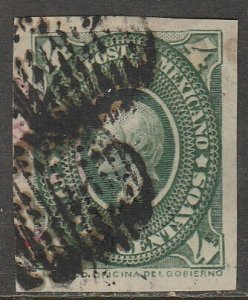 MEXICO 153a, 4¢  IMPERF. HIDALGO MEDALLION. USED SINGLE. F. (1503)