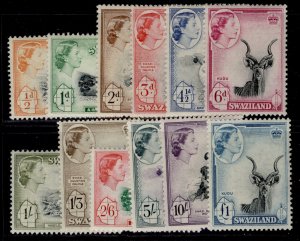 SWAZILAND QEII SG53-64, 1956 complete set, LH MINT. Cat £120.