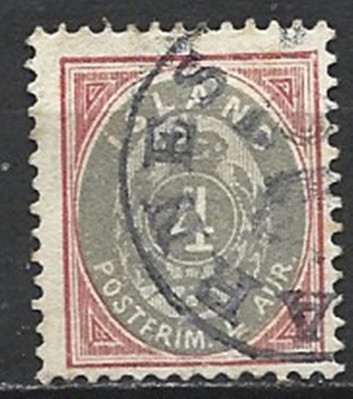 COLLECTION LOT 20219 ICELAND #23 1899 CV+$27