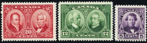 Canada 146-48, Mint NH Nice Looking Stamps CV $75.00