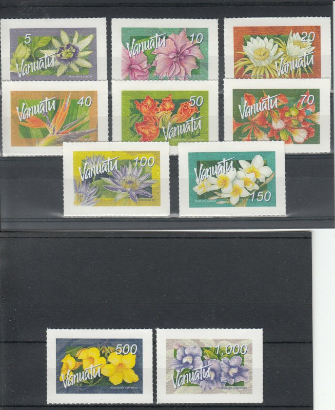 Vanuatu 2006 MNH Tropical Flowers Definitives 10v S/A Set Flora 