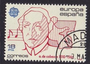 Spain #2408 cancelled 1985  Europa 18p de Cabezon