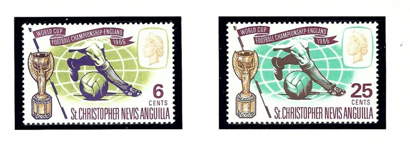 St Kitts-Nevis 173-74 MNH 1966 World Cup Soccer