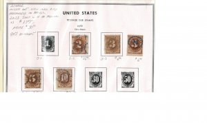 USA #J2-5 used with NYC pearl cancels