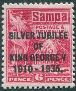 Samoa 1935 6d bright carmine Jubilee SG179 unused