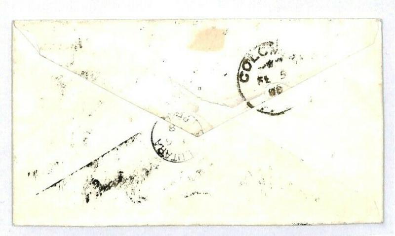 CEYLON Colombo Namuoya Postal Stationery Overprint TOO LATE {samwells} 1888 CW40