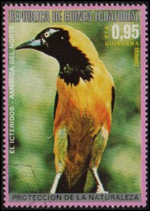 Equatorial Guinea sw1278 - Cto - 0.95p Icterid sp. Bird (1976)