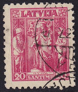 Latvia - 1934 - Scott #177 - used - Allegory of Latvia