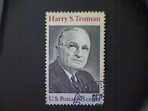 Stamp, United States, Scott #1499, used (o), 1973, Harry S. Truman, 8¢