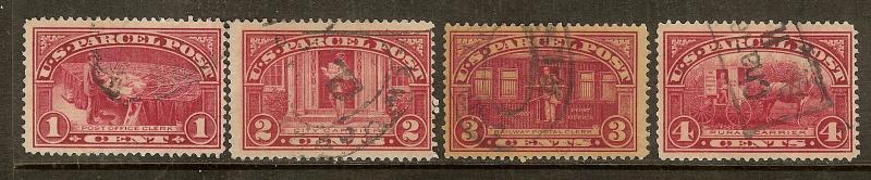 United States, Scott #'s Q1-Q12; Parcel Post Issues, Used