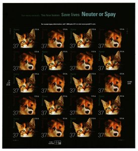 US.#3670-71  NEUTER & SPAY ISSUE - Pane of 20 - OGNH - VF - CV$24.00 (ESP#H355)