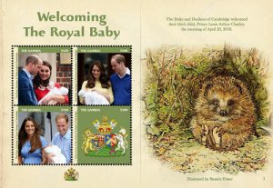 Gambia 2018 - Welcoming the Royal Baby, Prince Louis - Sheet of 4v - MNH