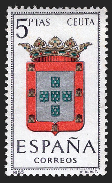 Spain 1966 Provincial Arms - Ceuta 5p. Scott.1094E (#1)