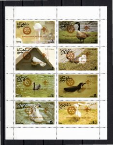 Oman (Cinderella) 2001 MNH 8 values water birds conservation year