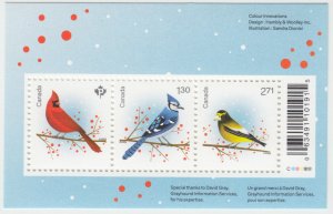 Canada -  #3363 Christmas, Holiday Birds, 2022 Souvenir Sheet - MNH