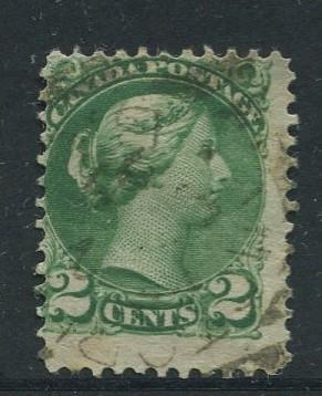 Canada -Scott 36 - Queen Victoria -1872 - Used - Single 2c Stamp
