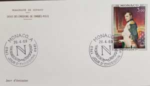 Monaco,  1969 First Day Covers - 9 Unaddressed